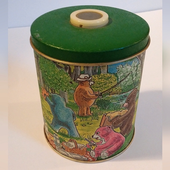 Vintage Graphic Tin The Teddy Bears Picnic Tin Canister - Picture 3 of 6